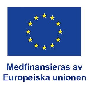 EU-flagga med texten Medfinansieras av Europeiska unionen