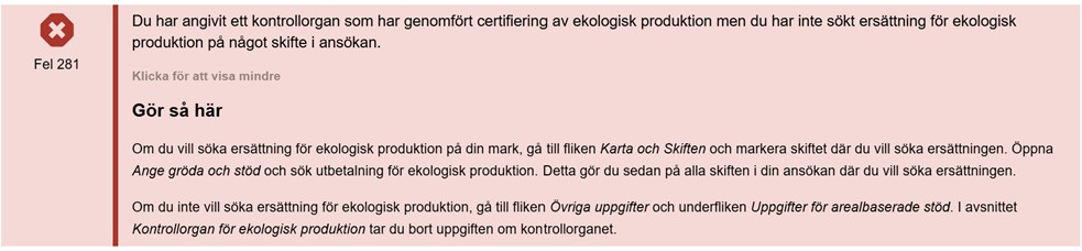 Bild som visar ett exempel på fel.